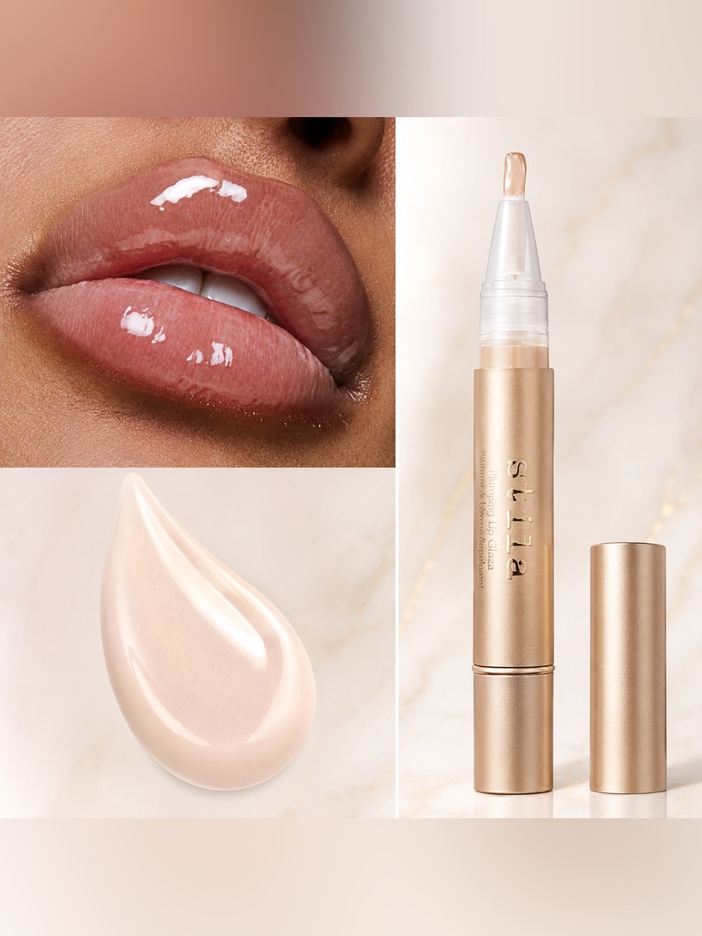 Stila Plumping Lip Glaze tubes -Clear
